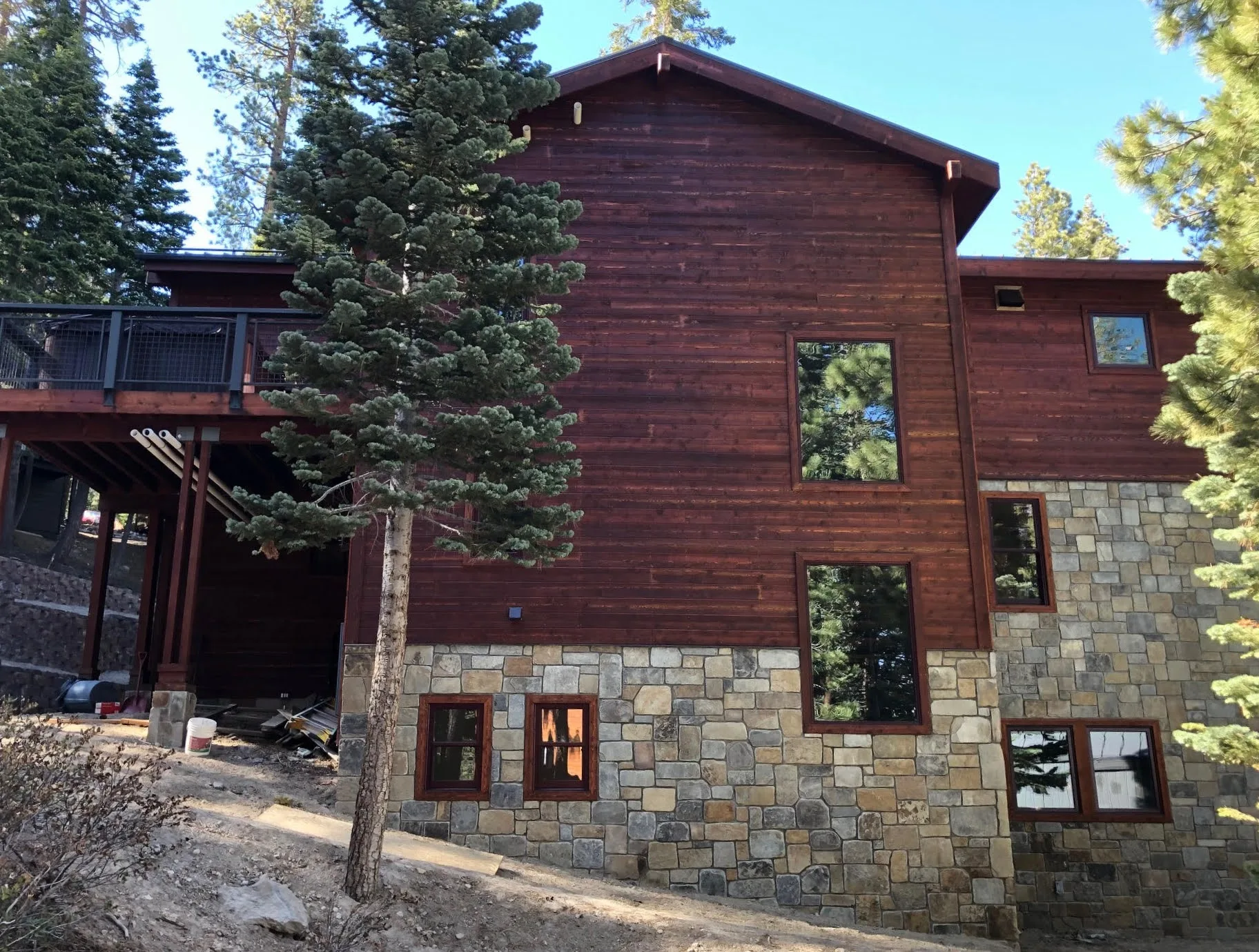 Palmetto Real Thin Stone Veneer Cabin