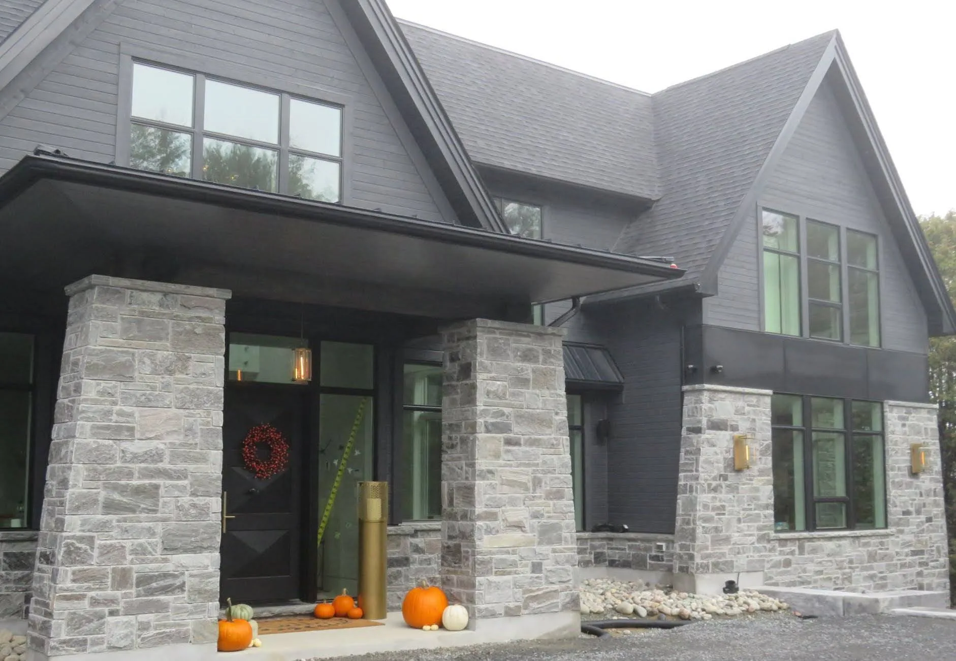 Pembroke Natural Stone Veneer Front Entrance