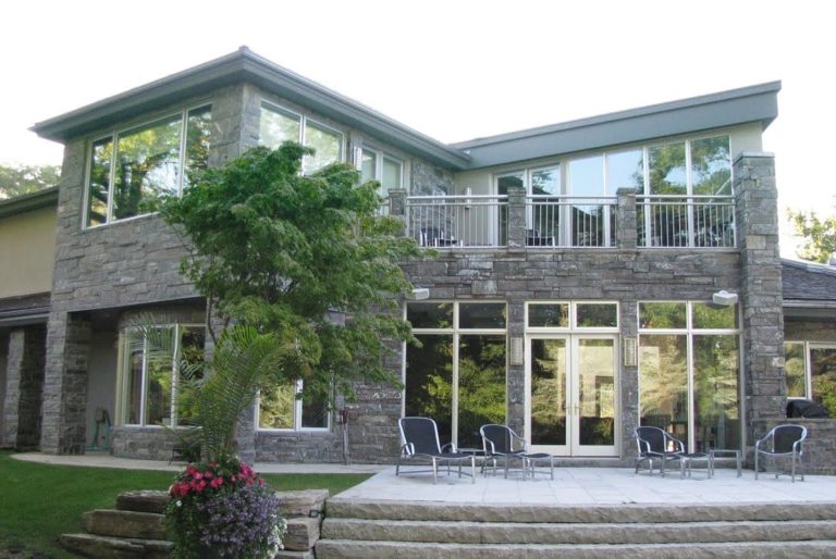 Pembroke Dimensional Granite Real Thin Stone Veneer Exterior | Quarry Mill - Modern Stone Veneer Architectural Style