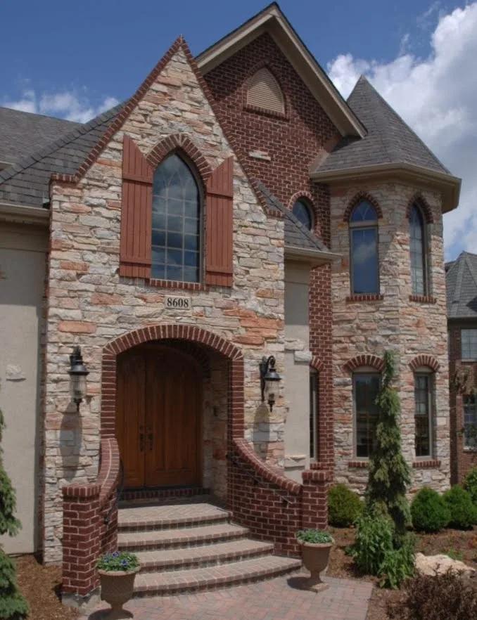Pennington Weathered Edge Natural Thin Veneer Front Entrance