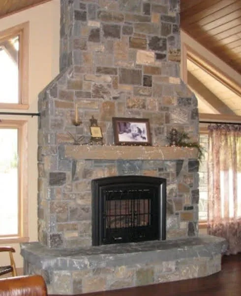Vancouver Natural Stone Veneer Fireplace