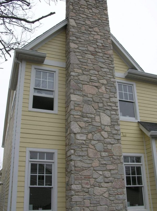 Washington Dolomitic Limestone Thin Veneer Chimney