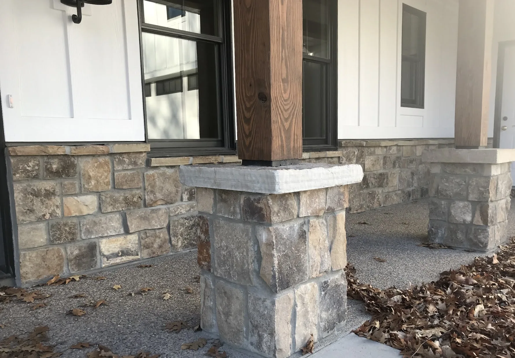 Whistler Real Thin Stone Veneer Wainscoting and Pillars