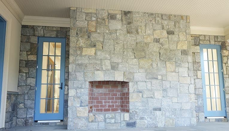 Williamsburg Natural Stone Veneer Fireplace