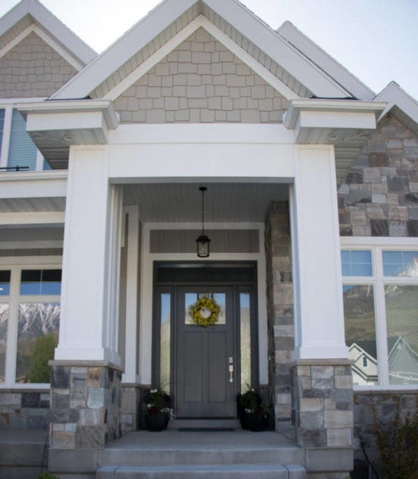 Wyndemere Real Thin Stone Veneer Front Entrance