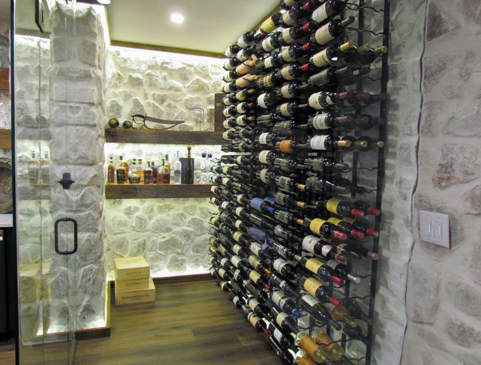 Pioneer Real Thin Stone Veneer Wine Cellar