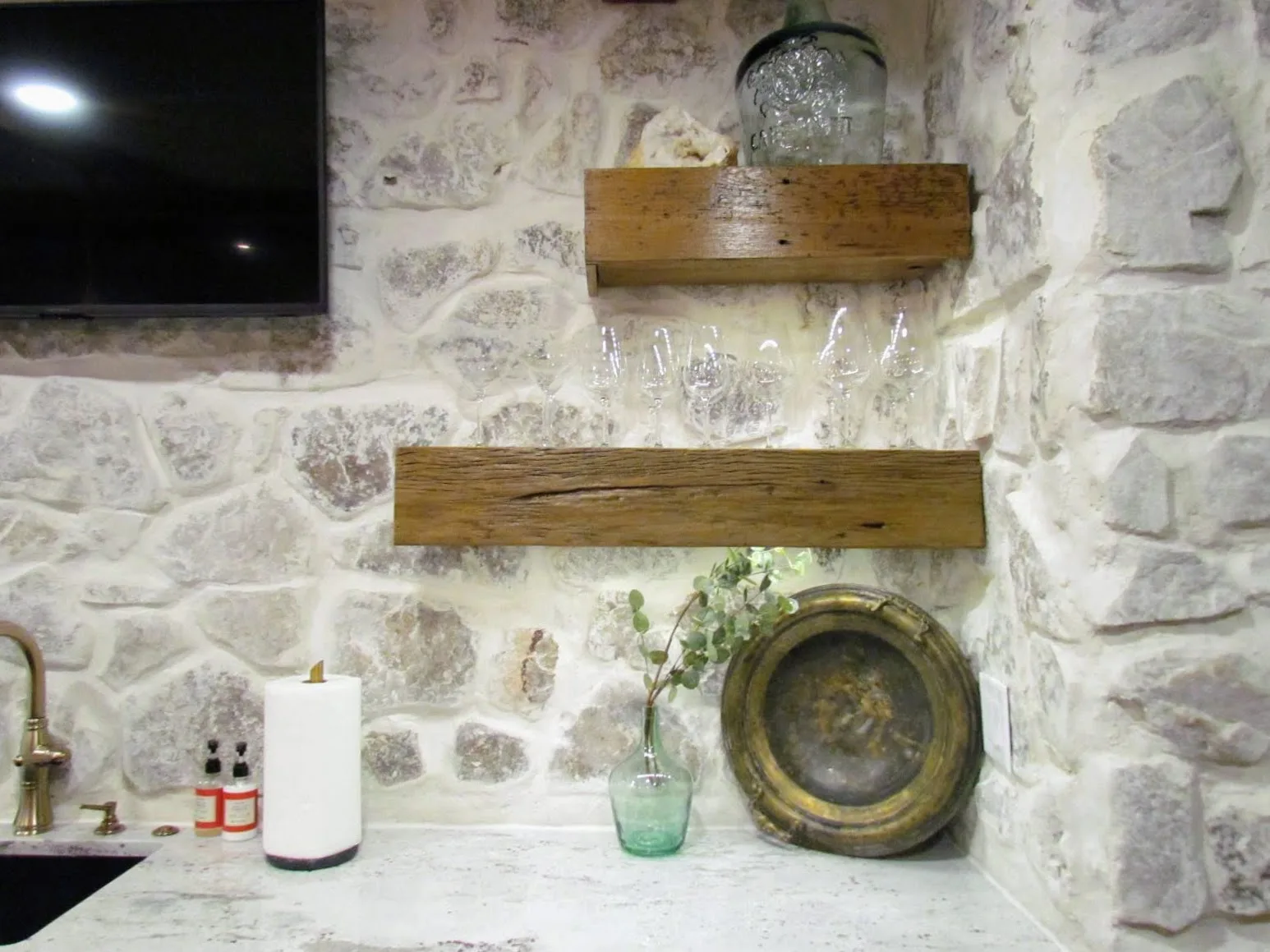 Pioneer Real Thin Stone Veneer Close Up Kitchen