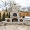 Edison Real Thin Stone Veneer Drystacked Outdoor Fireplace