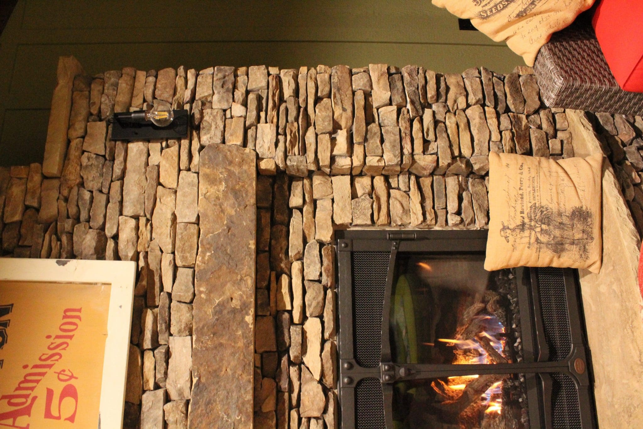 Feldberg Real Thin Stone Veneer Sunroom Fireplace