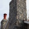 Camden and Narragansett Blend Natural Thin Stone Veneer Chimney