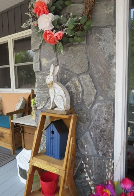 Concord Natural Granite Thin Veneer Front Entrance