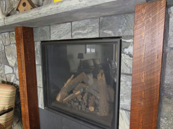 Concord Natural Thin Stone Veneer Basement Fireplace