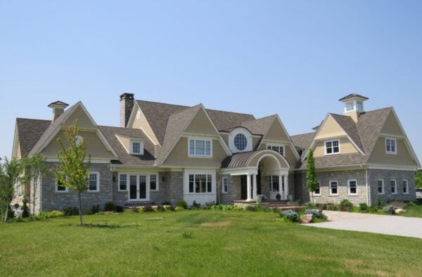 Chateau and Nottingham Natural Stone Veneer Country Home