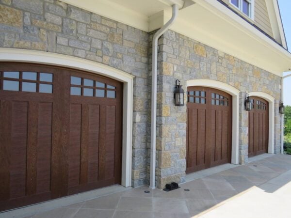 Chateau and Nottingham Real Thin Stone Veneer Garage