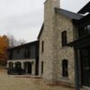 Nottingham Custom Natural Stone Veneer Exterior Flush Joint with Tan Mortar