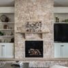 Primavera Natural Thin Stone Veneer Drystacked Fireplace