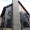 Vineyard Real Thin Veneer Chimney Installation with Light Mortar