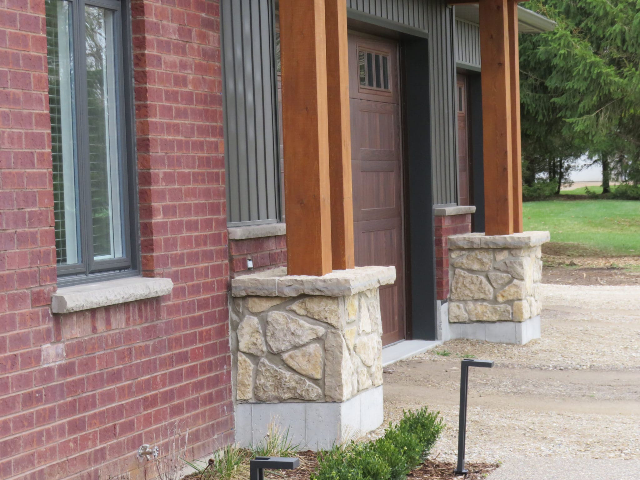 Chateau Real Thin Stone Veneer Custom Mosaic Garage