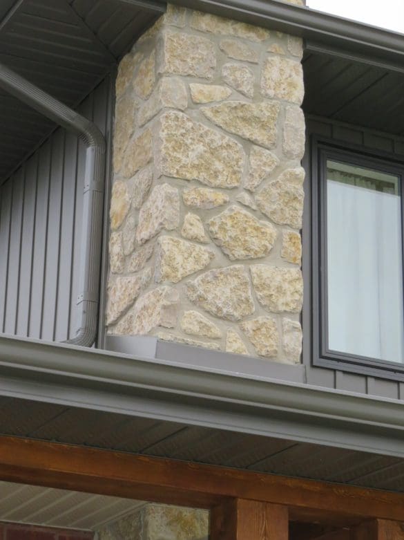 Chateau Real Thin Stone Veneer Custom Mosaic Style Exterior Close Up