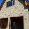 Addison Natural Thin Stone Veneer Garage Exterior