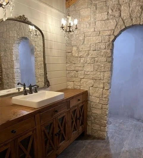 Pewter Night Custom Real Thin Stone Veneer With Irregular Pieces