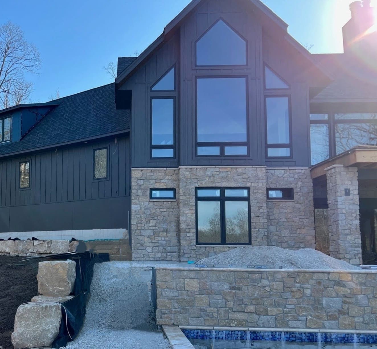 Tuscan Antique Natural Thin Veneer Installation in Progress