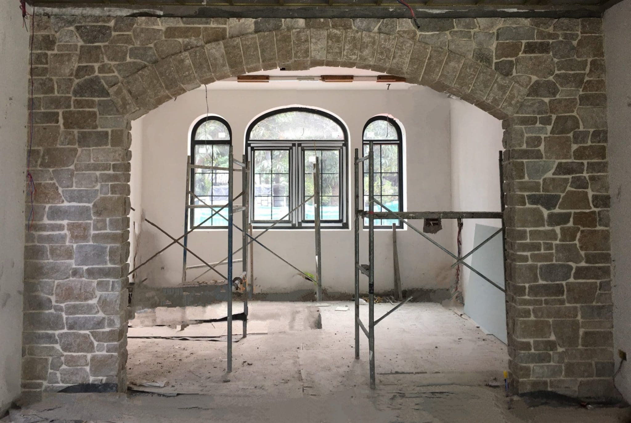 Tuscan Antique Real Thin Stone Veneer Installation