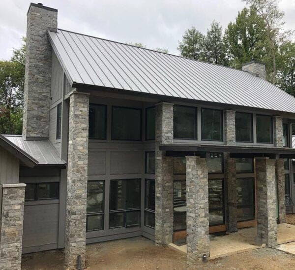 Atchison Natural Thin Stone Veneer Custom Exterior with Tans