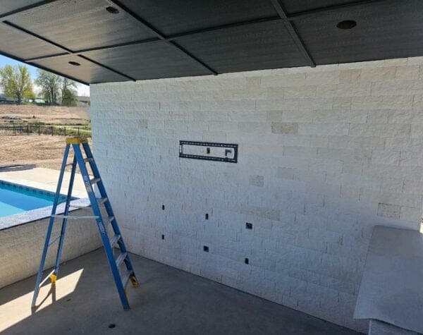 Country Snow Real Stone Veneer Installation