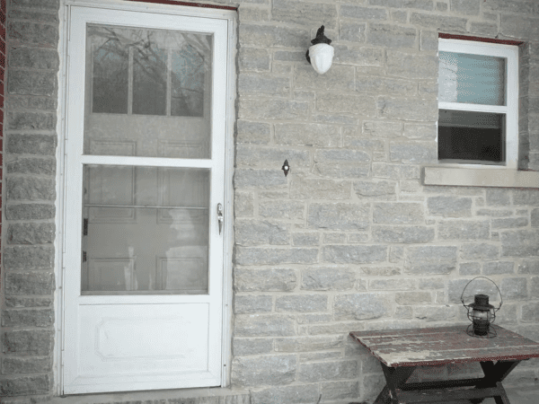 Larchmont Natural Thin Stone Veneer Front Entrance