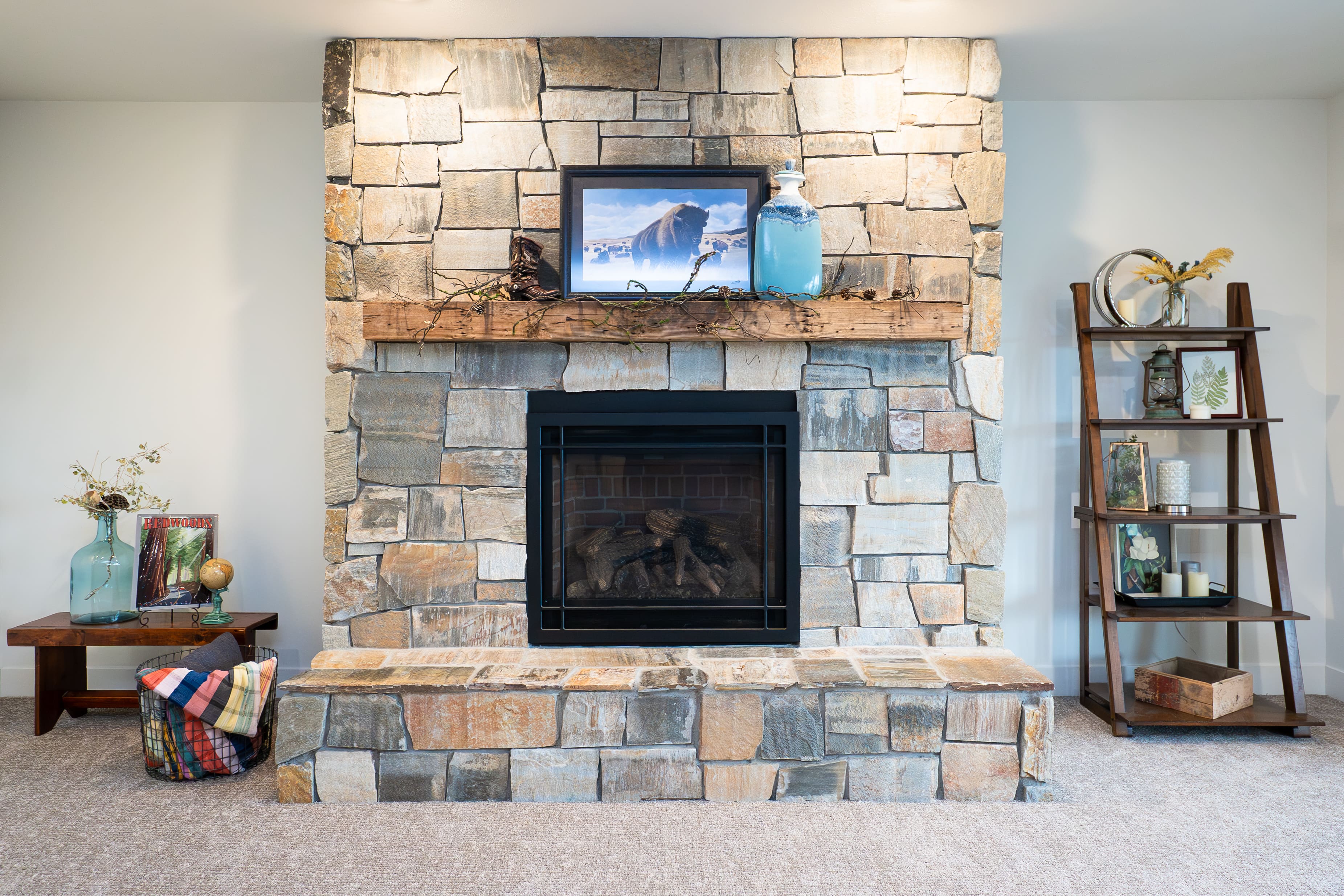 Wyndemere Real Stone Veneer Interior Fireplace