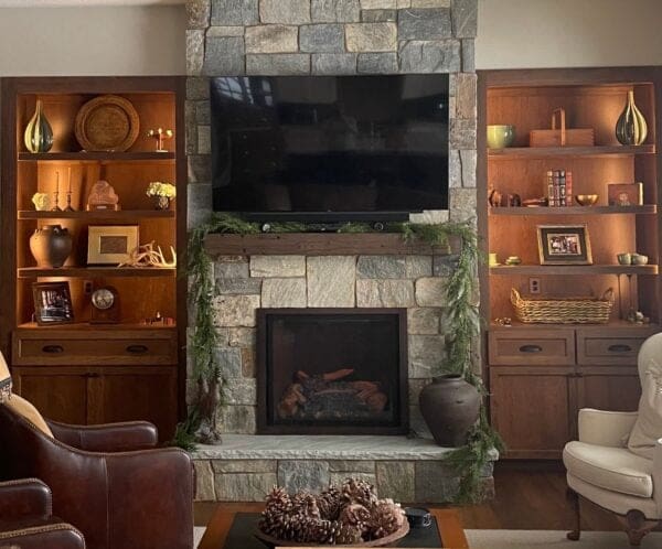 Brule Real Thin Stone Veneer Fireplace