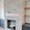 Draper Natural Thin Stone Veneer Fireplace Flush Joint Install