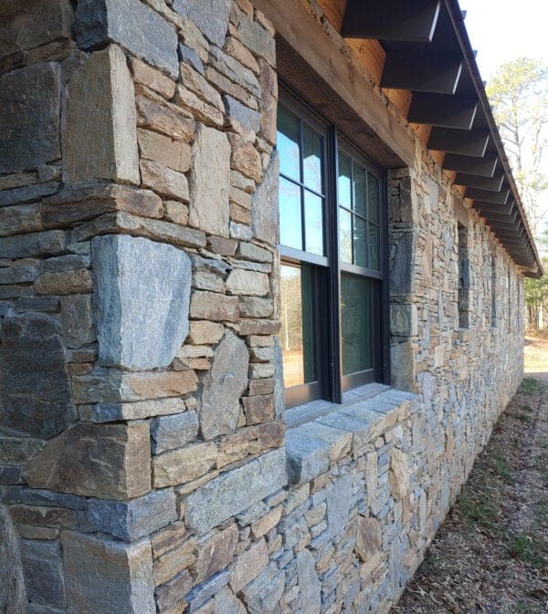 South Lake and Mooresville Natural Thin Stone Veneer Blend Drystack