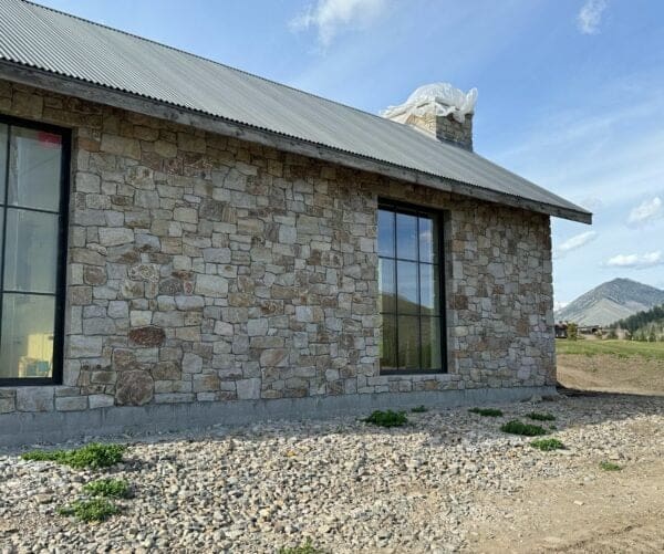 Townsend Natural Thin Stone Veneer Accent Wall Installation