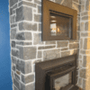 Dublin Natural Thin Stone Veneer Fireplace with White Mortar