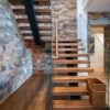 Door County Ledge Real Thin Stone Veneer Drystack Interior Stairwell