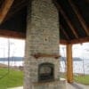 Duluth and Chateau Natural Stone Veneer Blend Covered Patio