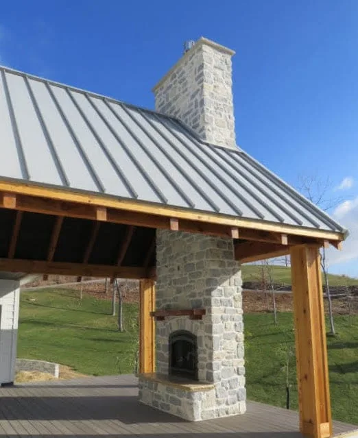 Duluth and Chateau Natural Stone Veneer Blend Fireplace