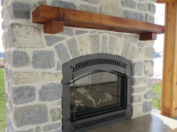 Duluth and Chateau Real Stone Veneer Blend Fireplace