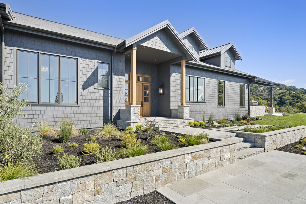 Plymouth Real Stone Veneer Exterior and Retaining Wall