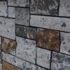 Buckingham Custom Brown Natural Stone Veneer with Black Mortar