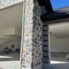 Newport Real Thin Stone Veneer Garage with White Mortar