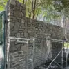 Chateau Natural Thin Stone Veneer Entrance Gate in Progress