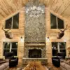 Riverside Natural Stone Veneer Fireplace