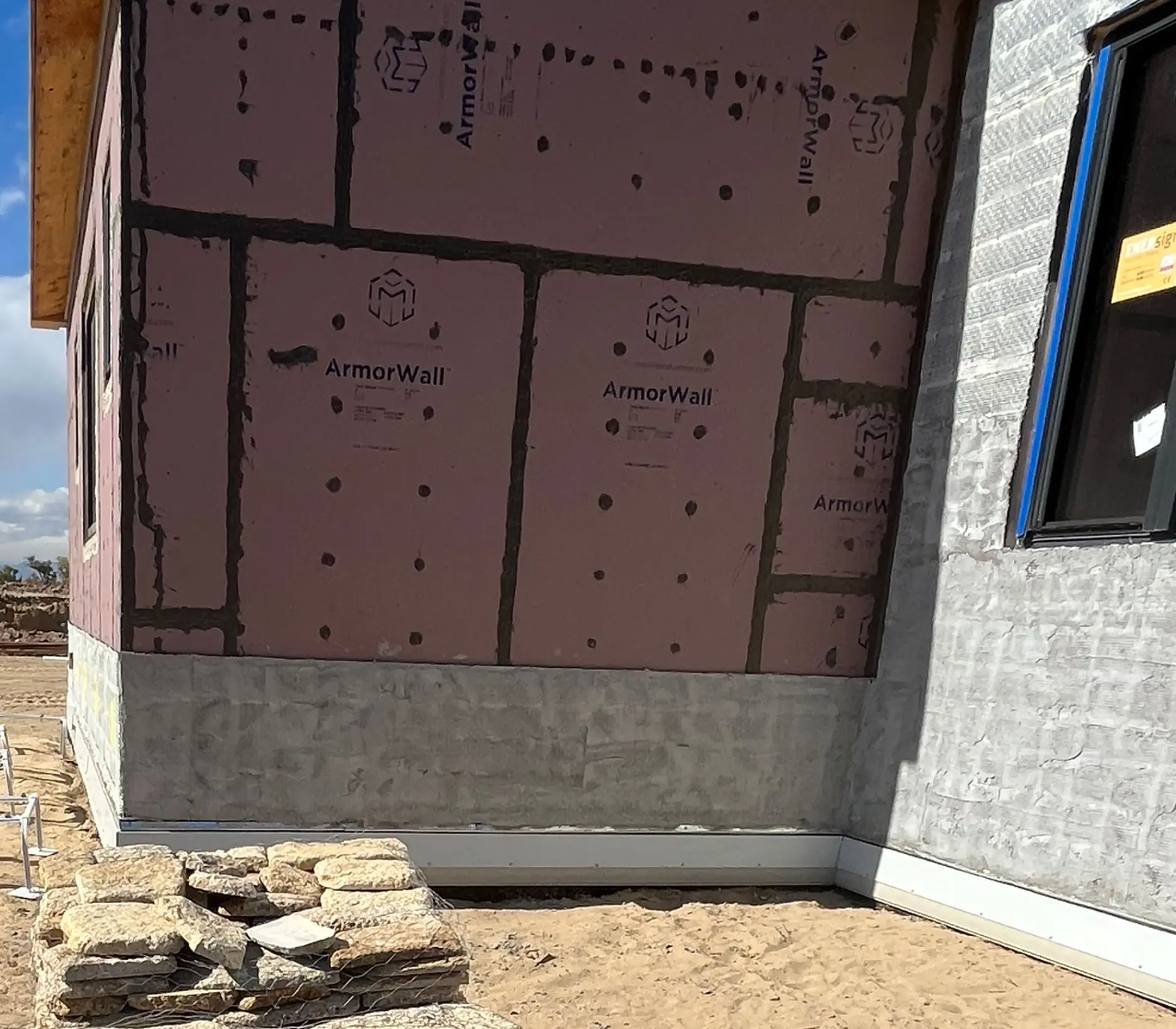Wall Prep Before Winfield Natural Stone Installed