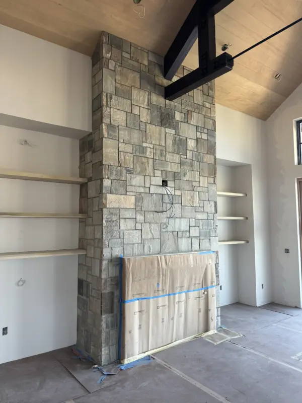 Westgate Real Stone Veneer Interior Fireplace Install