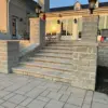 Larchmont Custom Course Height Natural Stone Veneer Patio Stairs