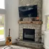 Nottingham Natural Thin Stone Veneer Corner Fireplace Close Up