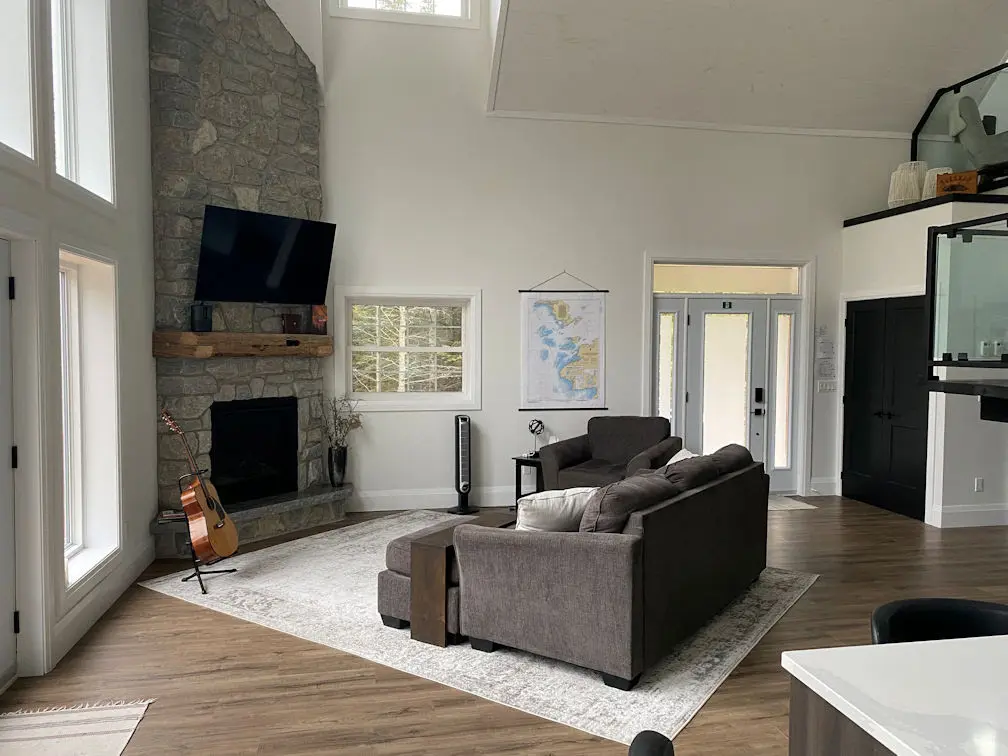 Nottingham Natural Thin Stone Veneer Corner Fireplace